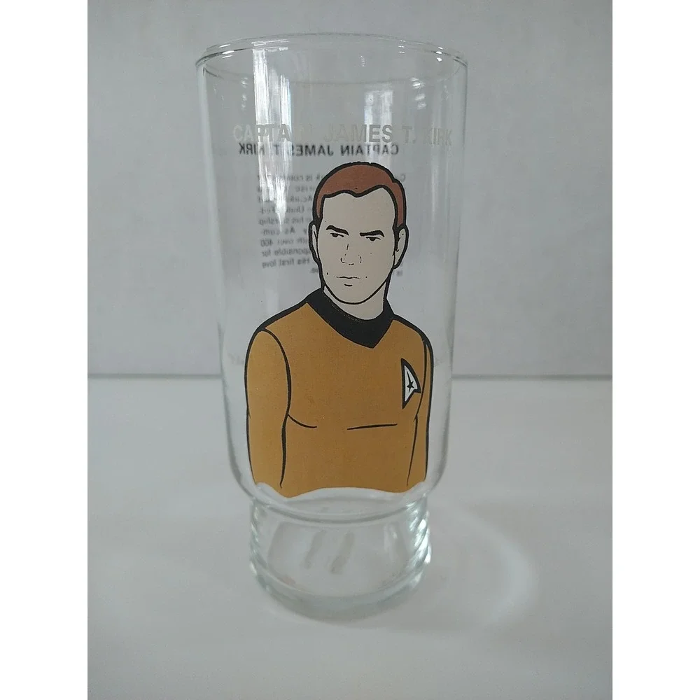 Vintage 1970s Star Trek Dr Pepper Glasses Set of 4 Kirk McCoy Enterprise Spock